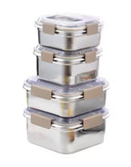 4pc Stainless Steel Food Container Set