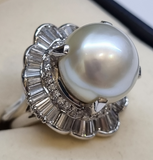 South Sea Pearl Diamond Ring