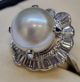 South Sea Pearl Diamond Ring