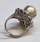 South Sea Pearl Diamond Ring