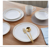 Stone Lain Clara 16-Piece Dinnerware Set Porcelain, White