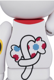 BE@RBRICK Beckoning Cat Peko-chan Milky 100% And 400%