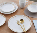 Stone Lain Clara Porcelain 16-Piece Round Dinnerware Set, White, Service For 4