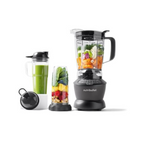 NutriBullet NBF500DG - Blender Combo, 1,200W, Easy-Twist Stainless Steel Blade, includes: 1x 1.8L Blender Pitcher, 1x 900ml BPA-free Tritan Cup and 1x 700ml BPA-free Tritan Cup, Dark Grey colour