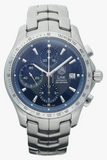 TAG Heuer Link CJF21140 Link Chronograph 40mm Steel Blue Dial Auto Diver Mens Watch
