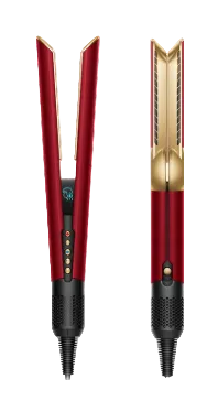Dyson Airstrait Straightener Red Velvet Gold With Dyson Paddle Brush Rose Main image