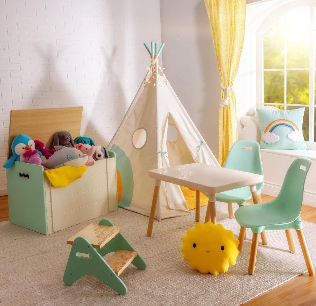 Table and Chair Set- Furniture For Toddlers- 1 Craft Table & 2 Chairs Secondary image