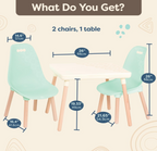 Table and Chair Set- Furniture For Toddlers- 1 Craft Table & 2 Chairs