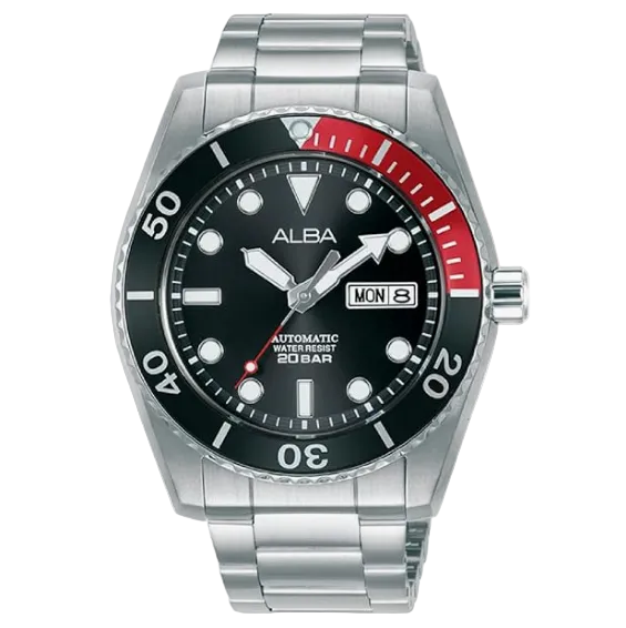 ALBA Al4293X1 Stainless Steel Analog Black Dial Mens Watch