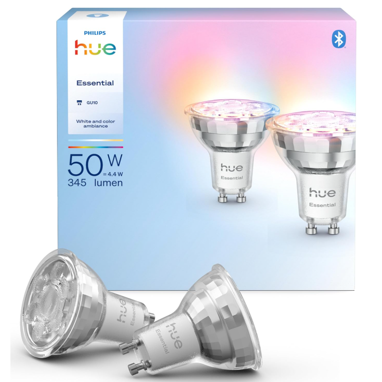Philips Hue Essential Smart LED GU10 Spotlight White And Color Ambiance 4.4 W 2Piece Pack Main image