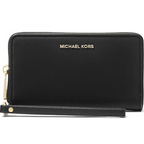 Michael Kors Womens Jet Set Large Flat Multi Function Phone Case Black 2 One Size