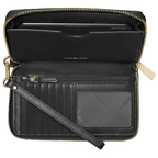 Michael Kors Womens Jet Set Large Flat Multi Function Phone Case Black 2 One Size