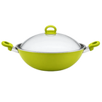 Meyer Fujimaru Evolution 36cm Covered Chinese Wok Lime Green