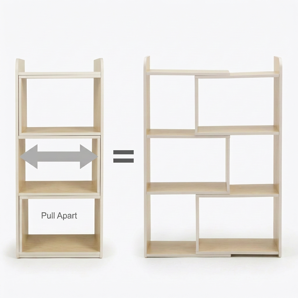 3-Tier Wooden Bookshelf 370 (Unassembled)
