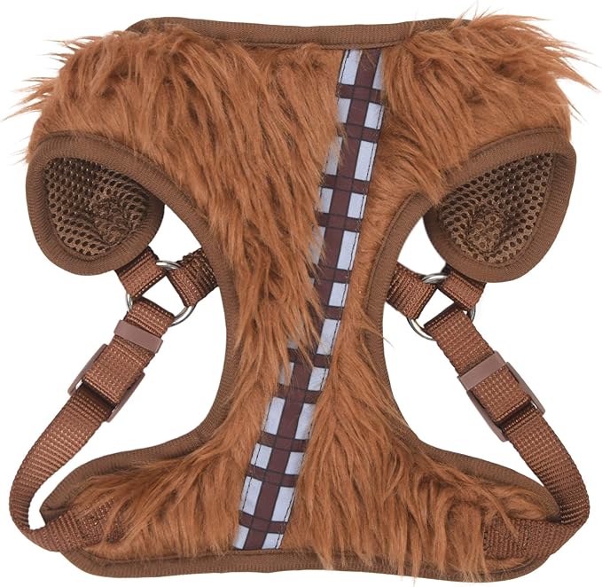 Star Wars for Pets Chewbacca Cosplay Dog Harness for Small Dogs, Small (S) | Brown Small Dog Harness is Cute No Pull Dog Harness | Merch for Dogs or Pet Costume Main image