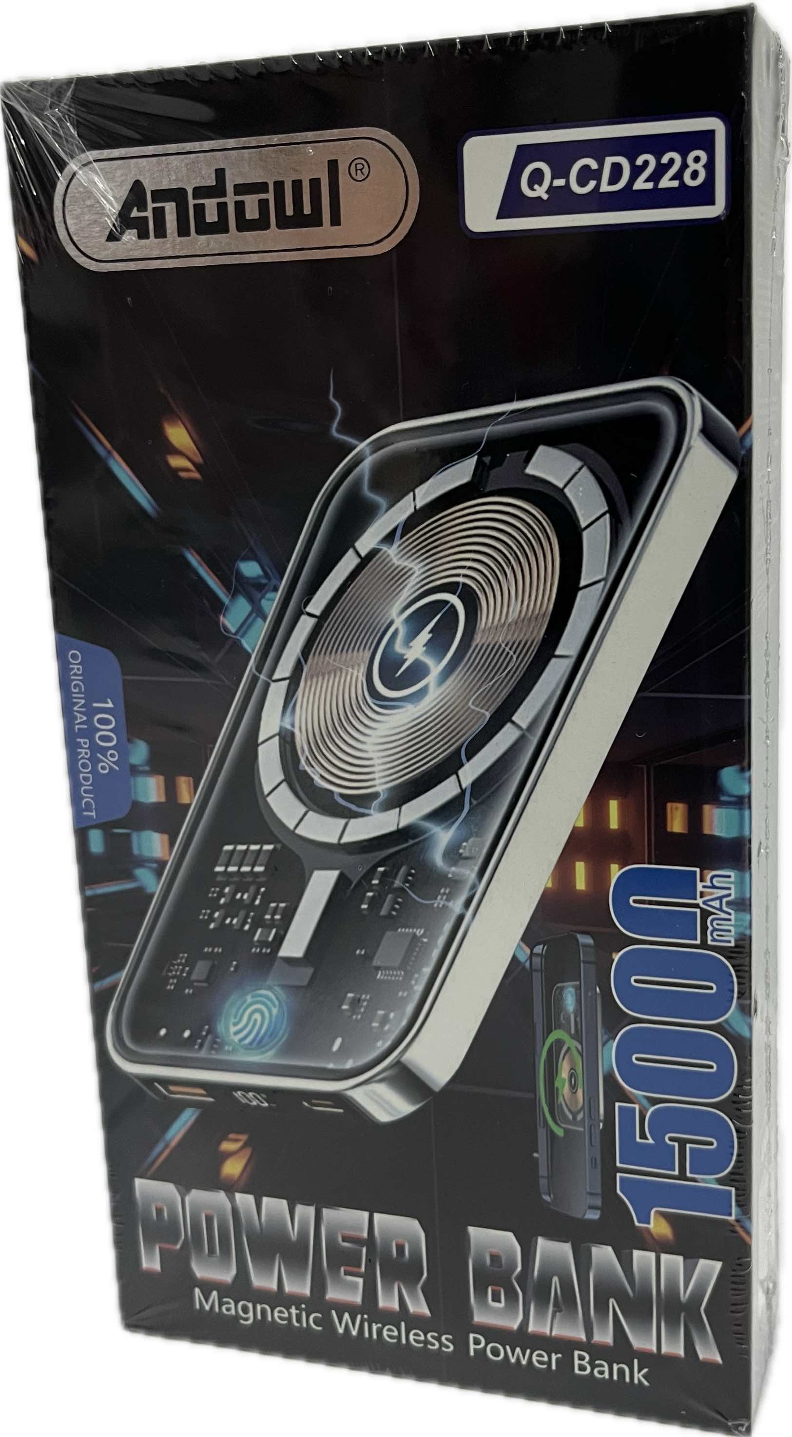 Andowl QCD228 15000mAh Magnetic Wireless Power Bank Main image