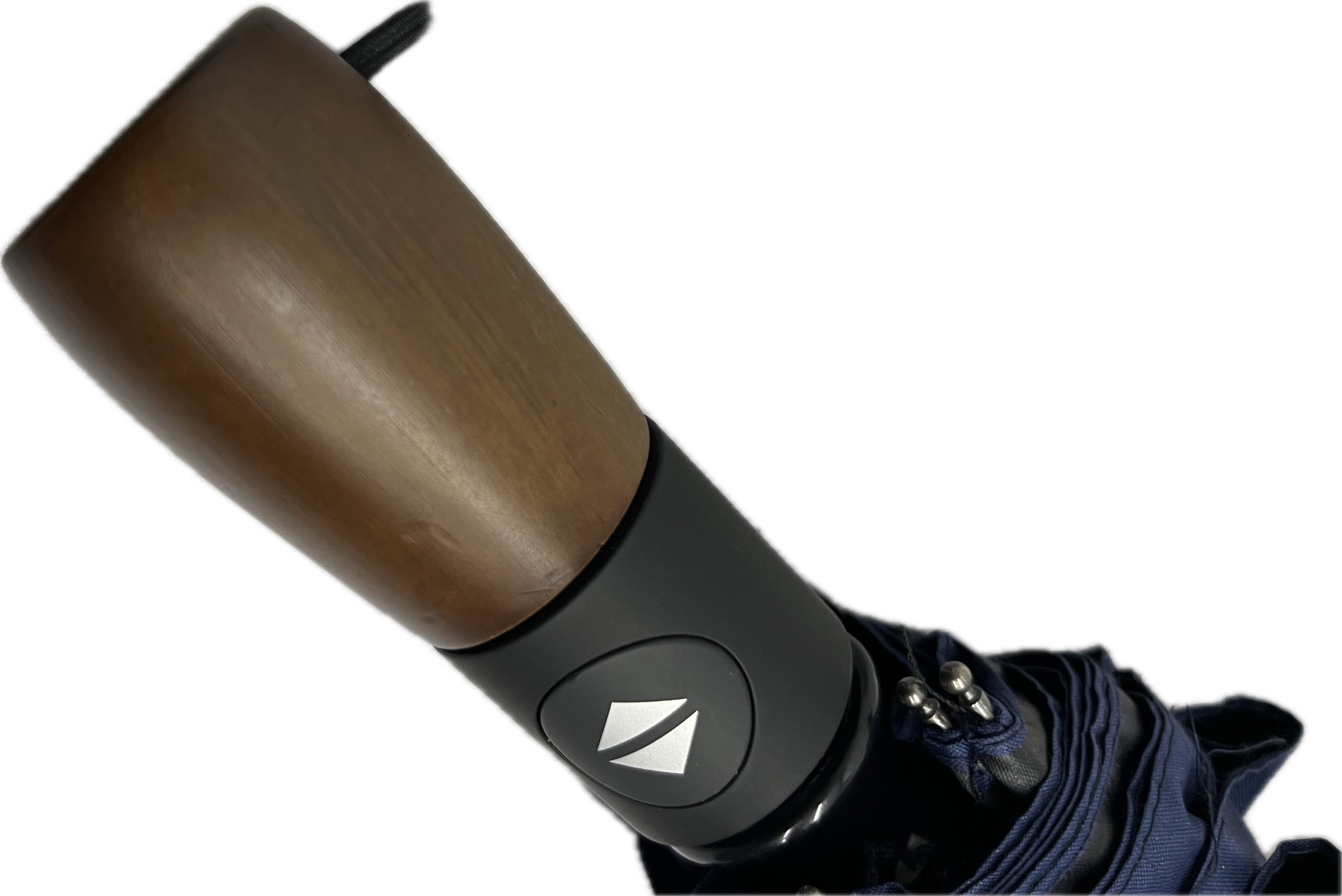 Automatic Folding Umbrella With Wooded Handle Secondary image