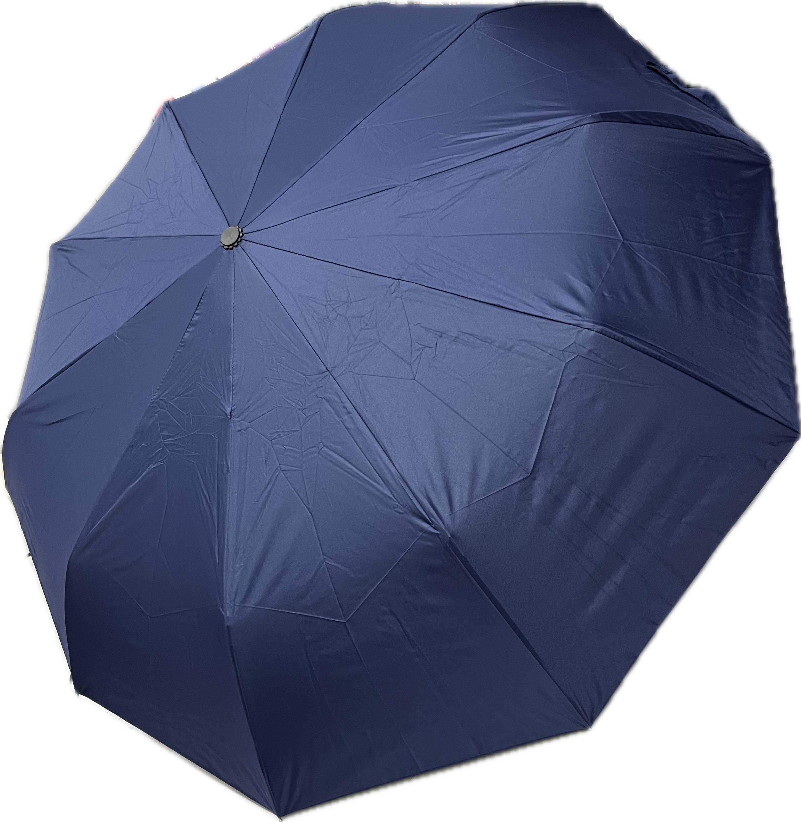 Automatic Folding Umbrella With Wooded Handle Main image
