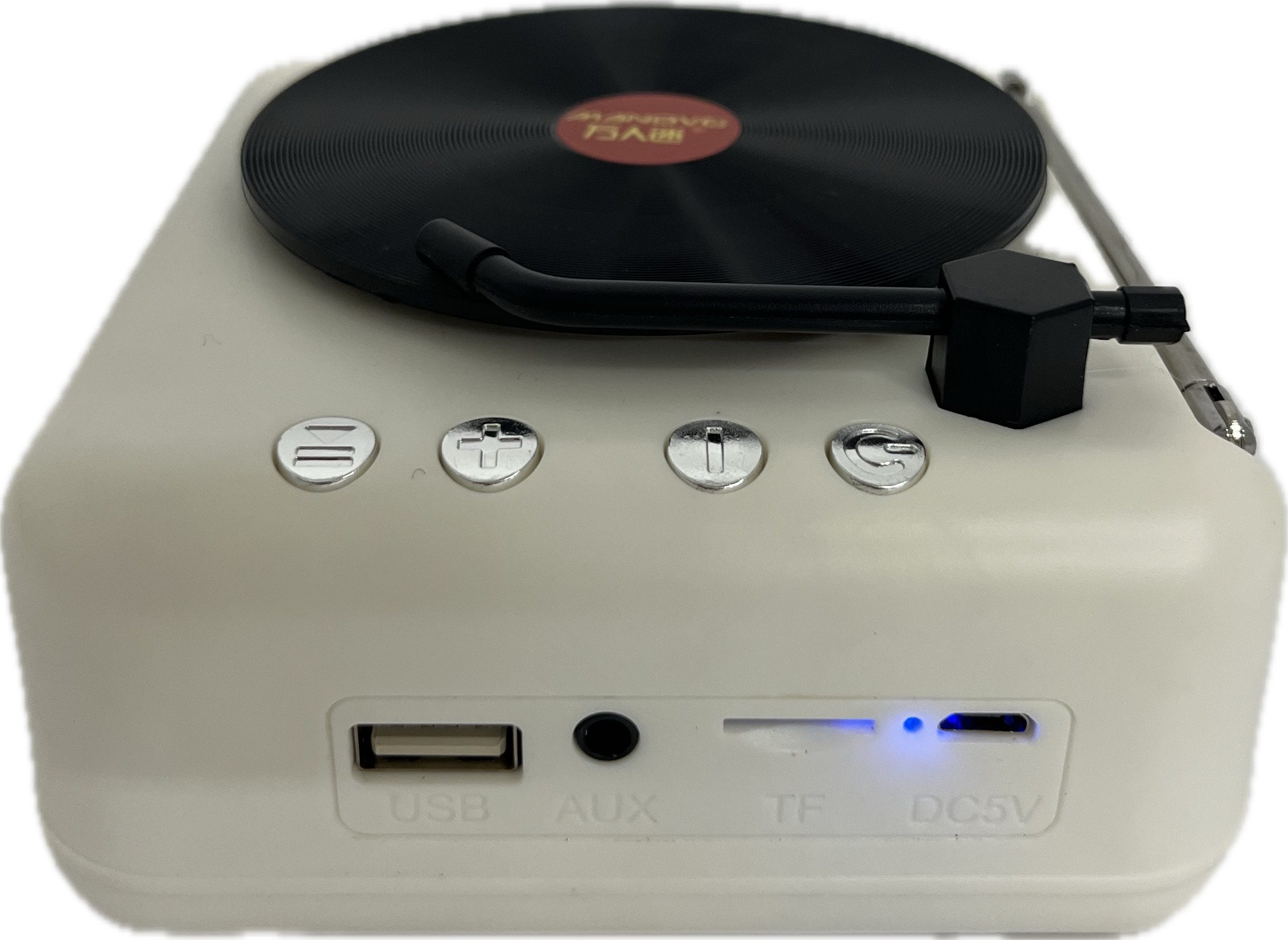 Retro Vinyl Wireless Turntable Speakers Turntable 3D Stereo HIFI Bass Bluetooth Speaker With FM Radio Main image
