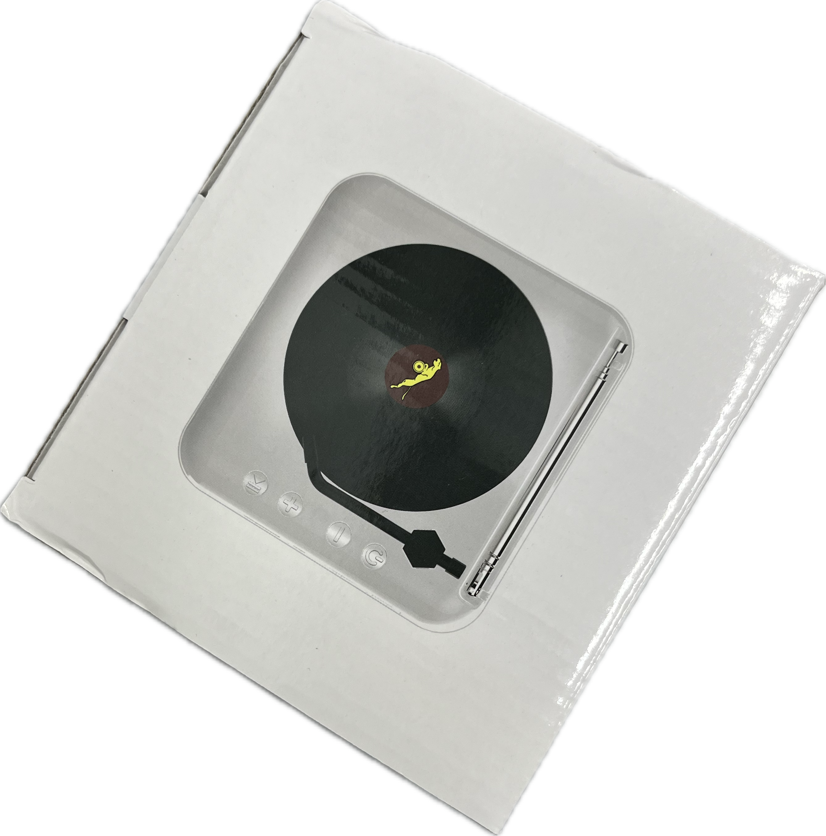 Retro Vinyl Wireless Turntable Speakers Turntable 3D Stereo HIFI Bass Bluetooth Speaker With FM Radio