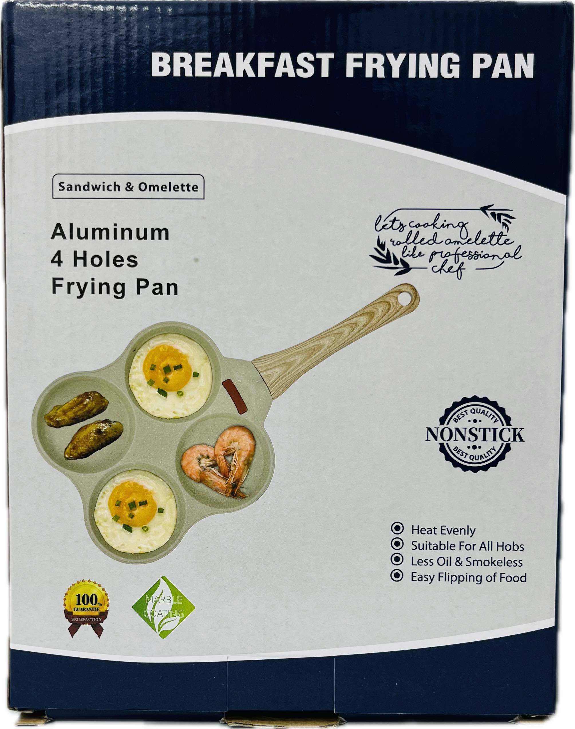 Breakfast Frying Pan Aluminum 4 Holes Main image