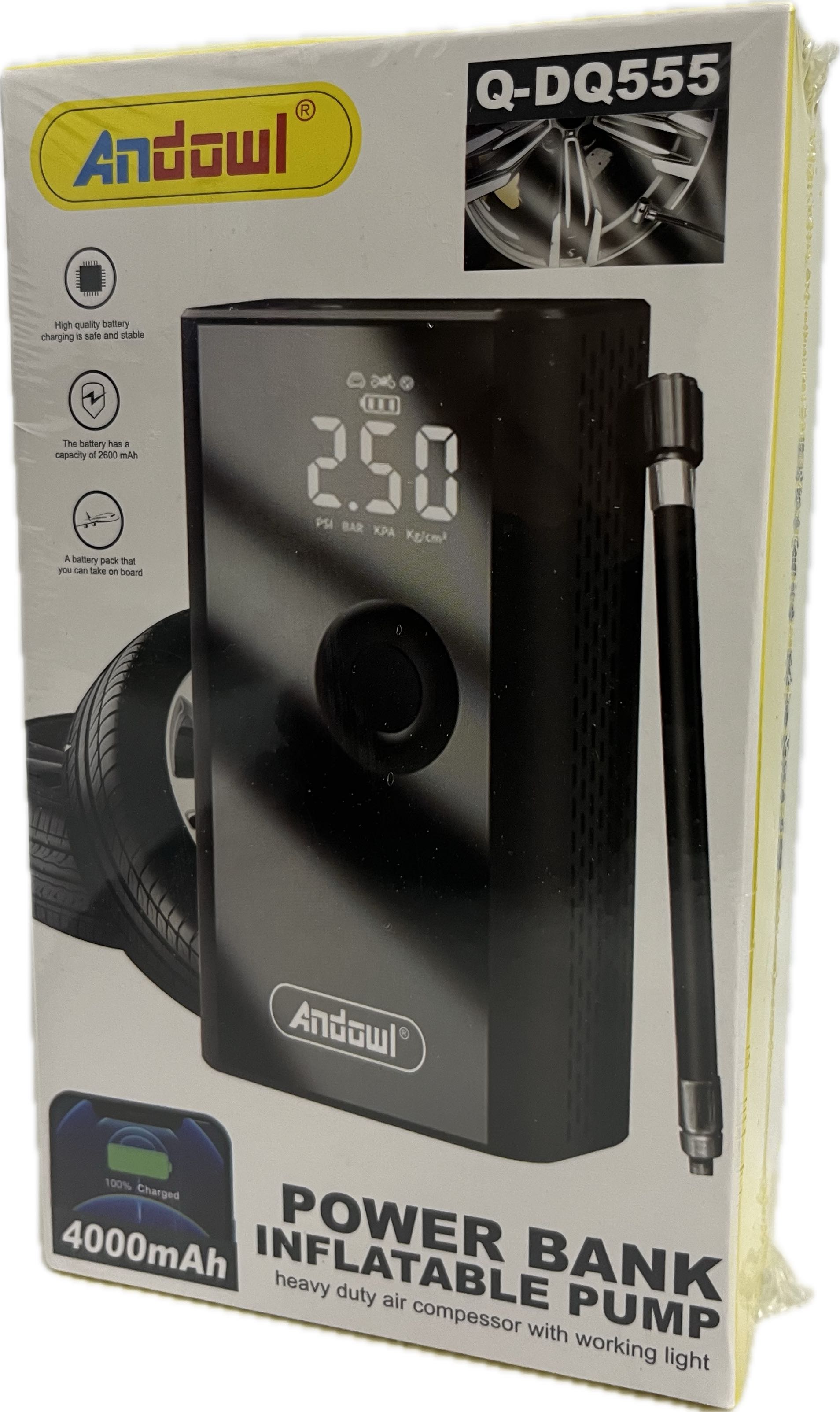 Andowl Powerbank Inflatable Pump 4000mAh QDQ555 Main image