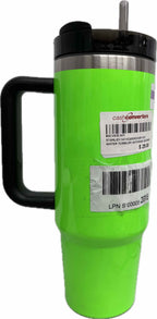 Stanley Quencher H2.0 FlowState Stainless Steel Vacuum Insulated Tumbler With Lid And Straw Neon Green 30oz