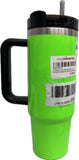 Stanley Quencher H2.0 FlowState Stainless Steel Vacuum Insulated Tumbler With Lid And Straw Neon Green 30oz