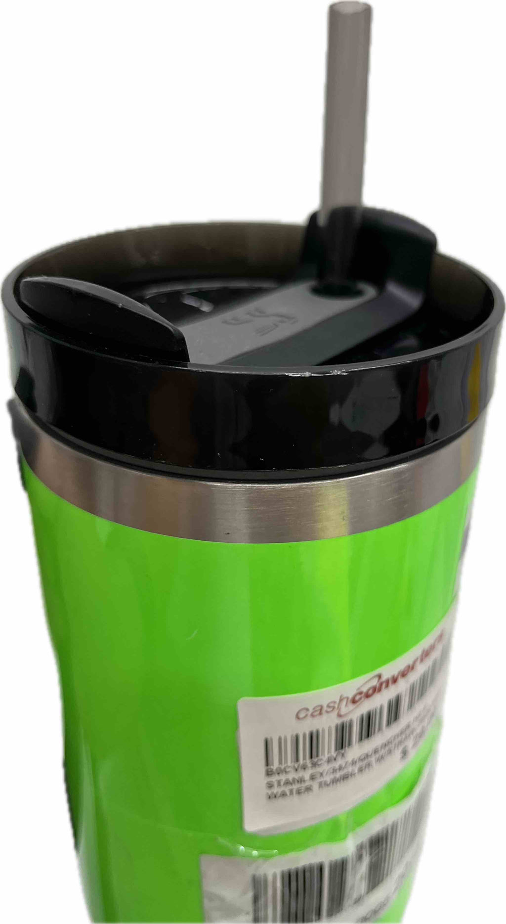 Stanley Quencher H2.0 FlowState Stainless Steel Vacuum Insulated Tumbler With Lid And Straw Neon Green 30oz