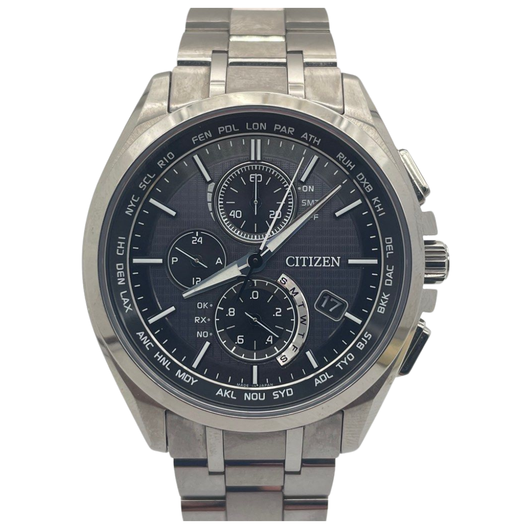 Citizen Eco Drive Solar Radio 41mm Chronograph Titanium Watch H804 T01 Cash Converters