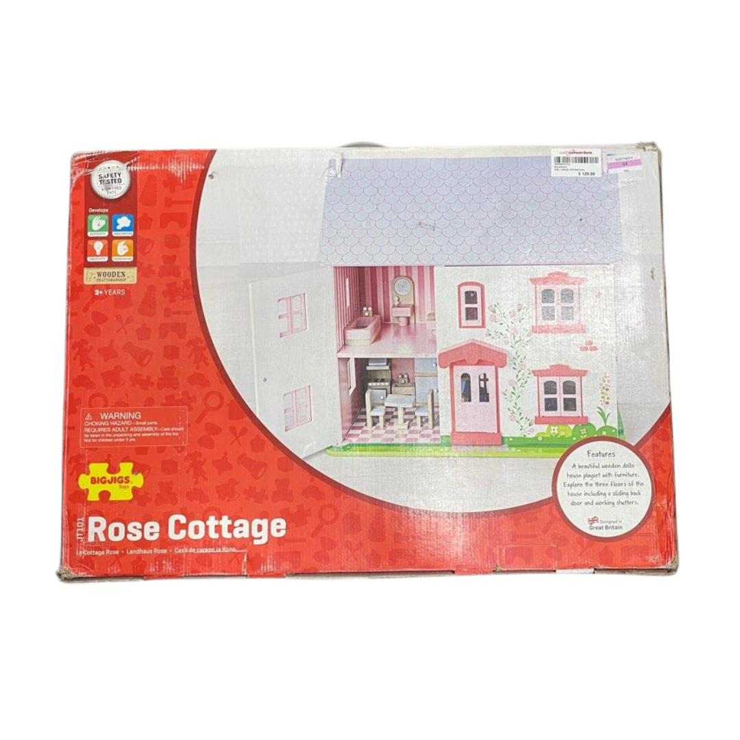 Rose cottage wooden dolls house shop