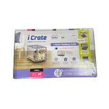 MidWest Homes for Pets Newly Enhanced Single Door iCrate Dog Crate, Includes Leak-Proof Pan, Floor Protecting Feet, Divider Panel & New Patented Features