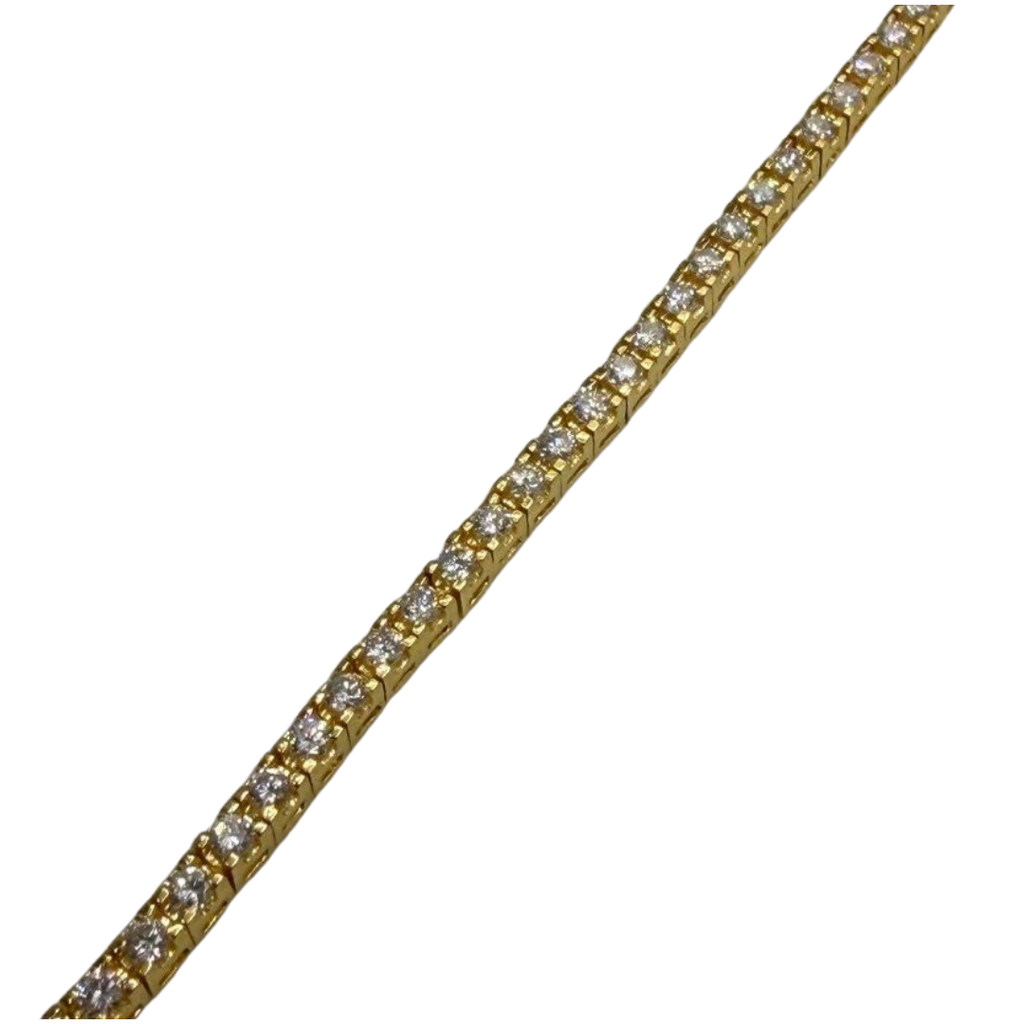 750 Yellow Gold Diamond Tennis Bracelet