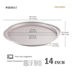 CHEFMADE WK9847 Non-Stick Pizza Crispen Pan, 14"