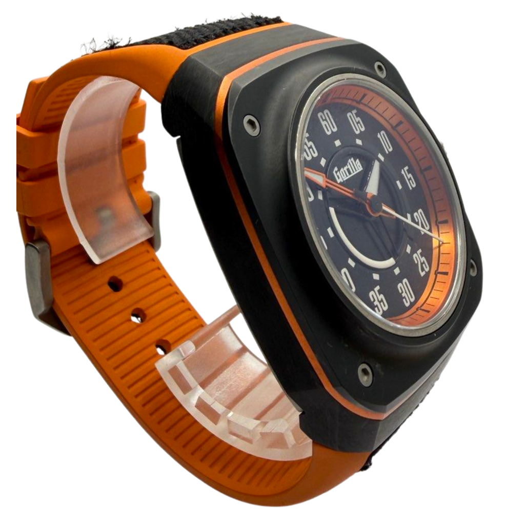 Gorilla FBY09.1 Fastback Hugger Orange 44mm Automatic Black Dial Watch