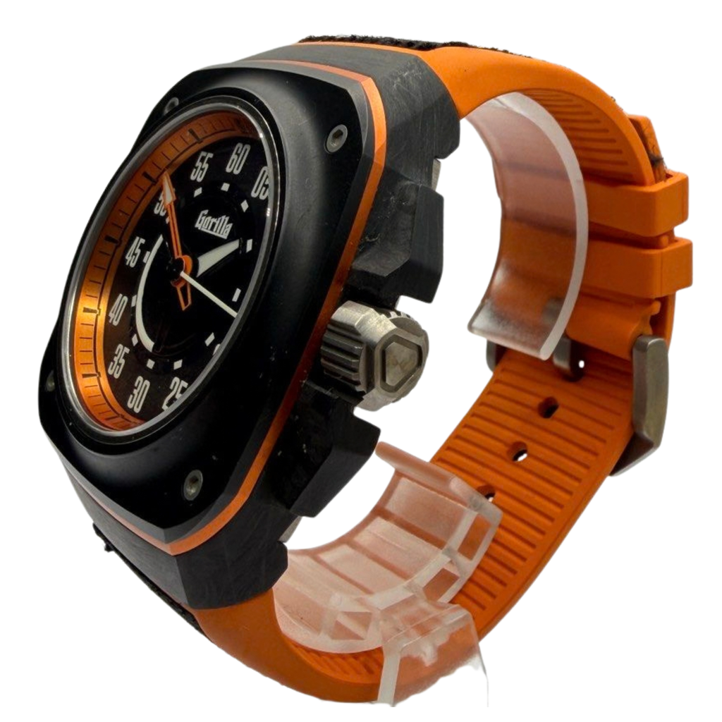Gorilla FBY09.1 Fastback Hugger Orange 44mm Automatic Black Dial Watch