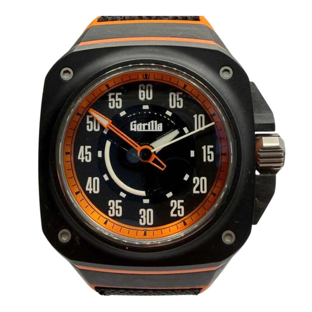 Gorilla FBY09.1 Fastback Hugger Orange 44mm Automatic Black Dial Watch
