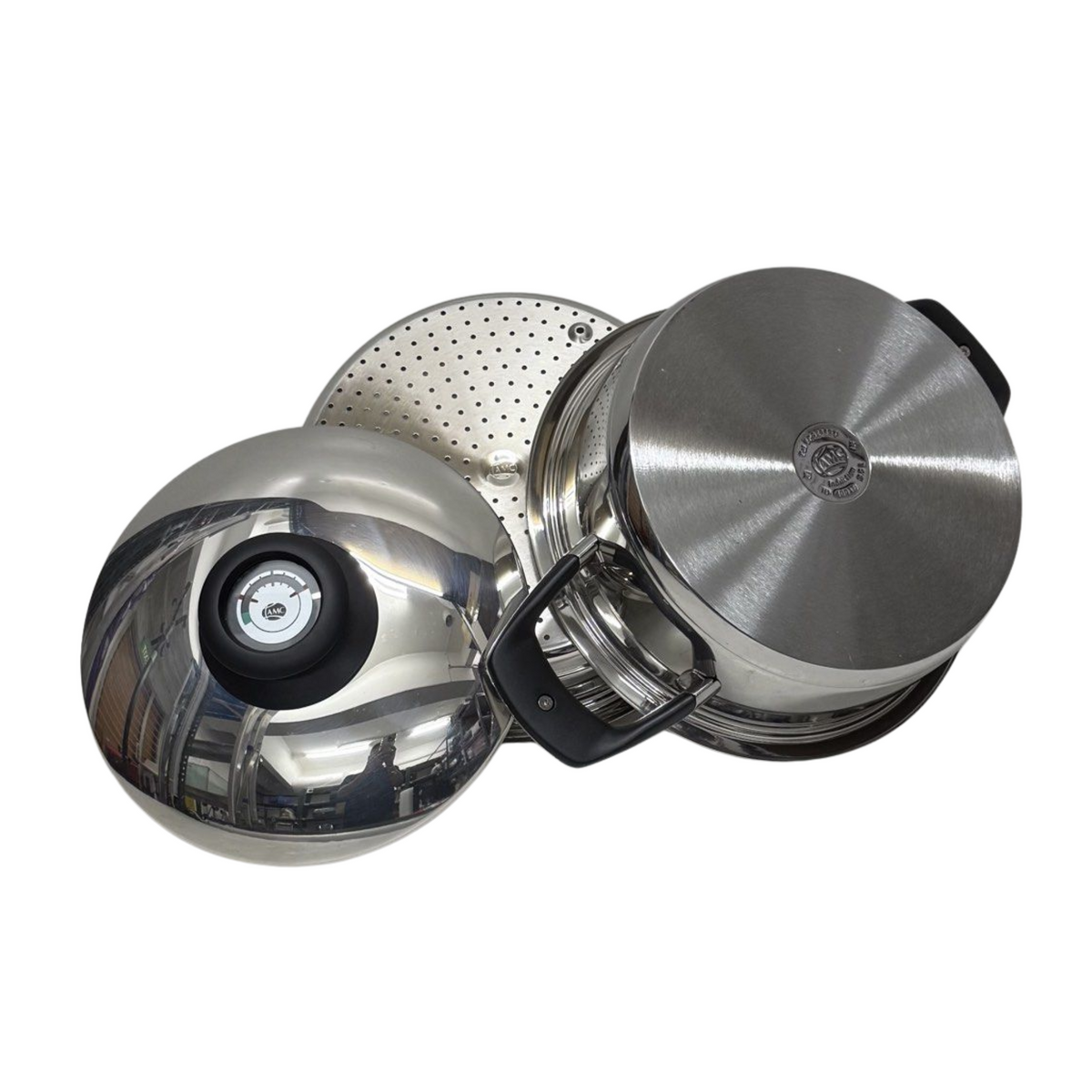 AMC Stainless Steel Pot w Steamer -24cm