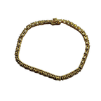 18K Yellow Gold Natural Diamond Tennis Bracelet