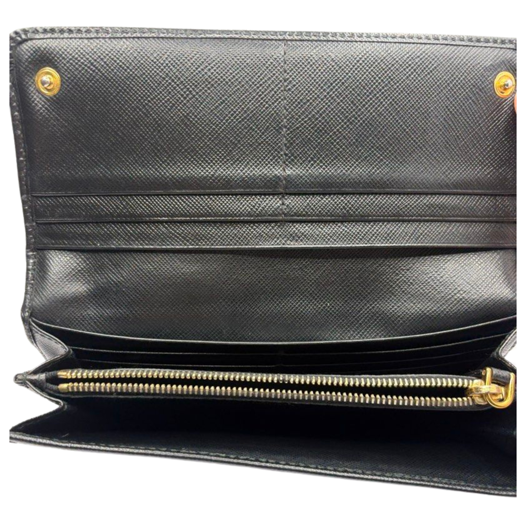 Prada Saffiano Leather Continental Wallet