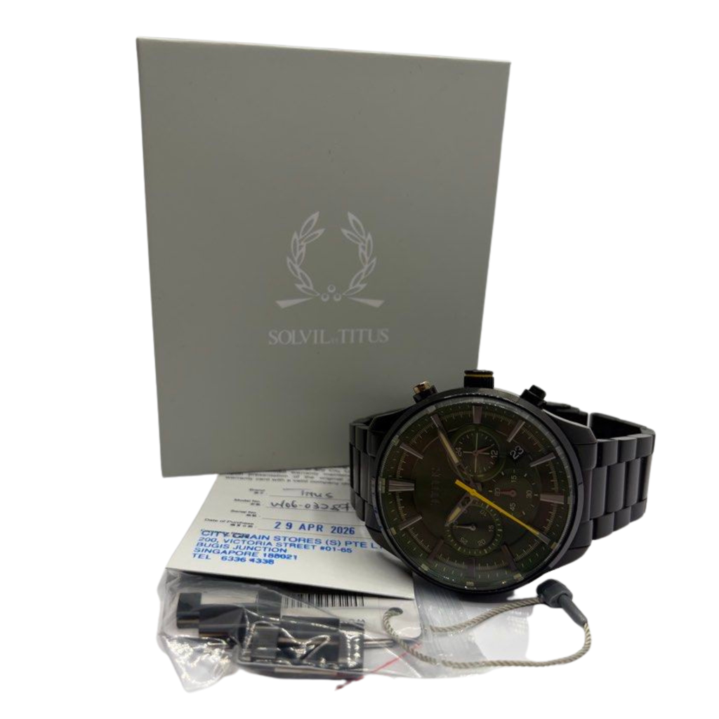 Solvil Et Titus Saber 44mm Chronograph Quartz Green Dial Watch W06-03287-004