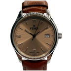Fendi 210G 35mm Quartz Pink Dial Watch