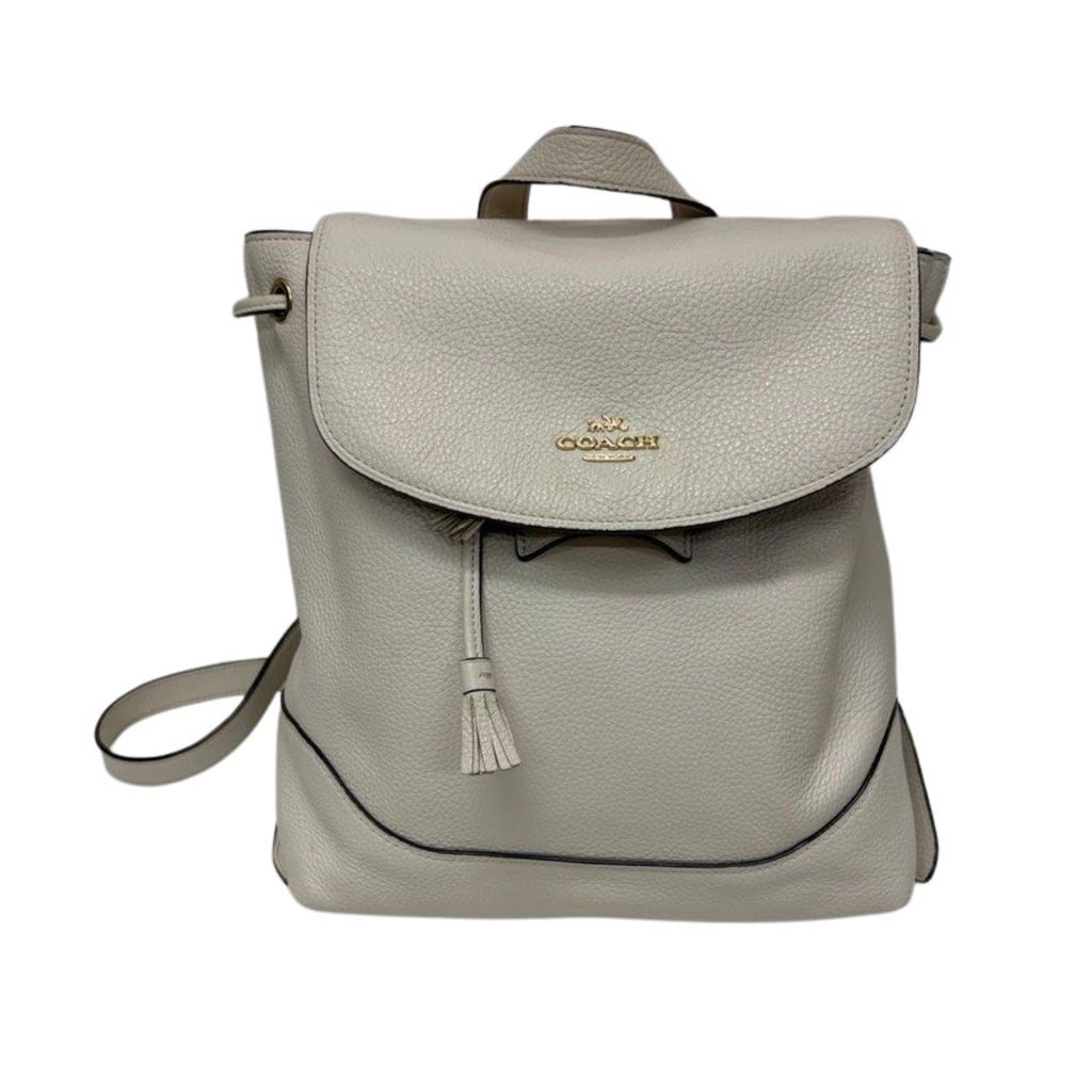 Coach Leather Elle Backpack, Cream