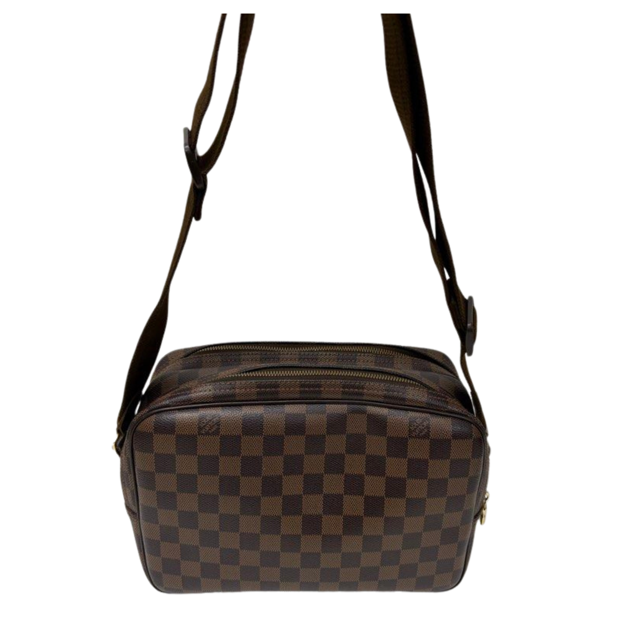Louis Vuitton Reporter PM Shoulder Bag, Damier Ebene, N45253, Brown with Gold Hardware Secondary image