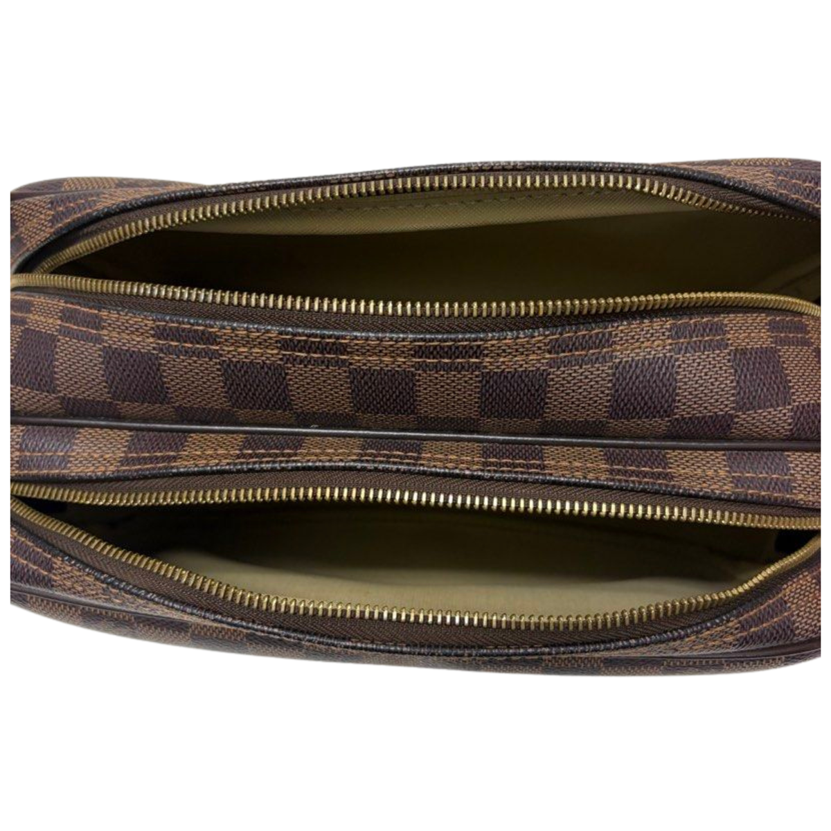 Louis Vuitton Reporter PM Shoulder Bag, Damier Ebene, N45253, Brown with Gold Hardware