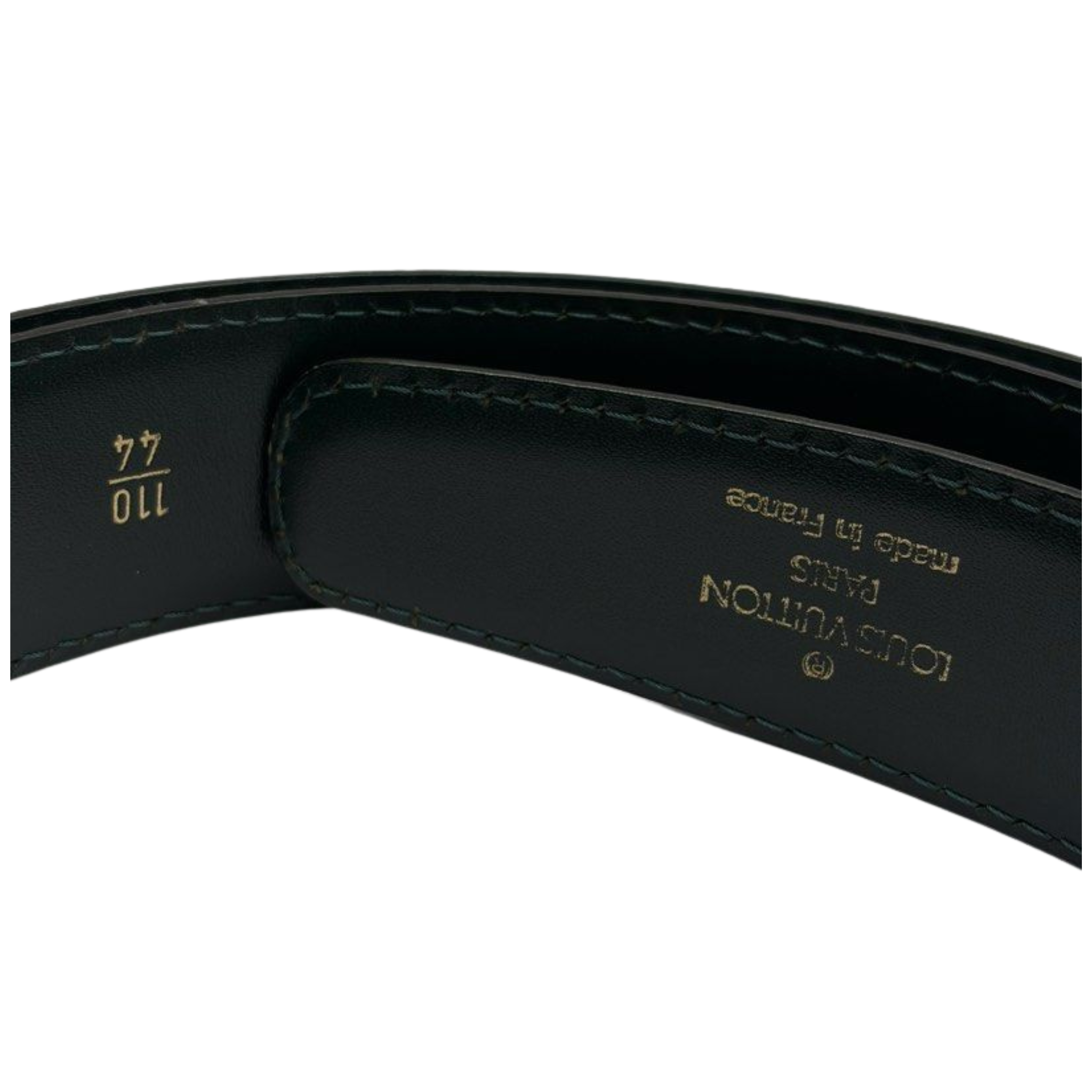 Louis Vuitton Taiga Santur Classic Green Leather Belt Secondary image