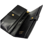 Salvatore Ferragamo Vara Ribbon Leather Long Wallet