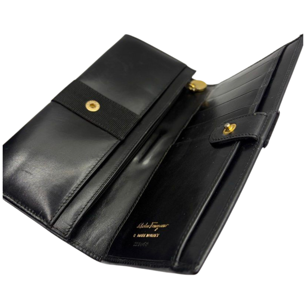Salvatore Ferragamo Vara Ribbon Leather Long Wallet