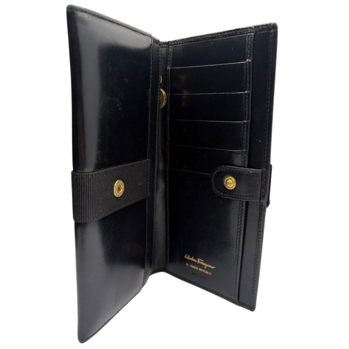 Salvatore Ferragamo Vara Ribbon Leather Long Wallet