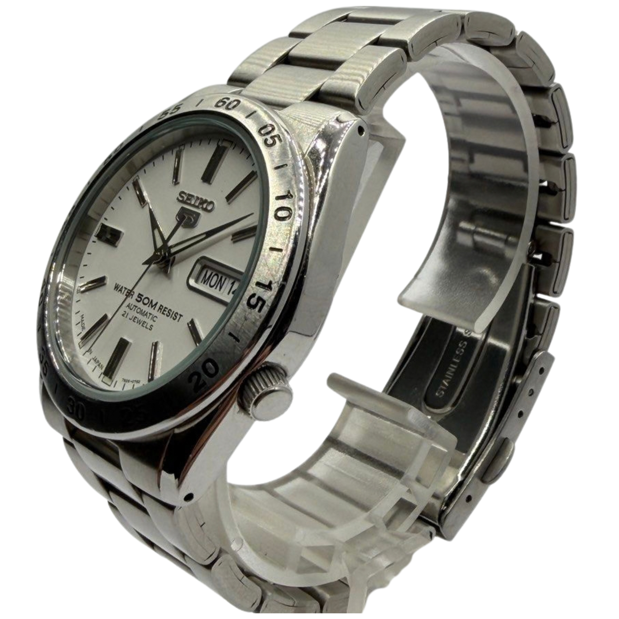 Seiko 5 SNKD97J1 36mm Automatic White Dial Watch Secondary image